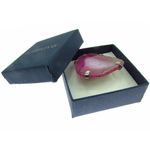 Inel reglabil statement masiv cu agat roz natural 7A fotografia produsului View 4 S