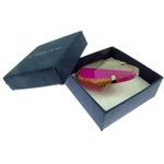 Inel reglabil statement masiv cu agat roz natural 6A fotografia produsului View 4 S