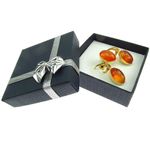 Set argint placat cu aur cu carneol 14x10 MM fotografia produsului View 3 S