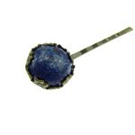 Agrafa de par cu piatra naturala lapis lazuli fotografia produsului