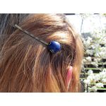 Agrafa de par cu piatra naturala lapis lazuli fotografia produsului View 2 S