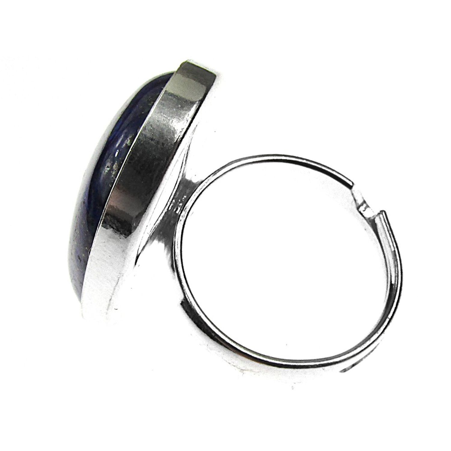Inel argint reglabil masiv lapis lazuli 25x18 MM fotografia produsului View 2 L