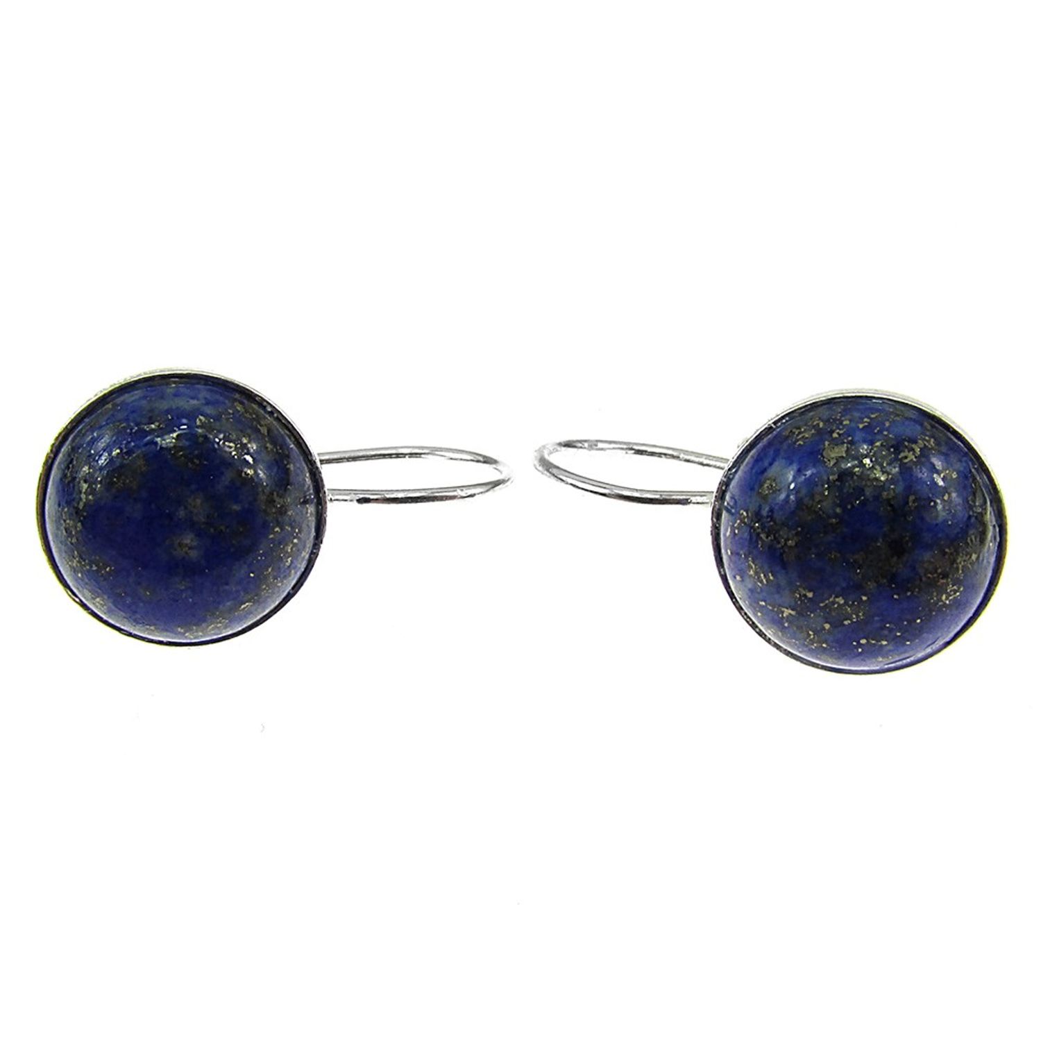 Cercei argint clasici cu lapis lazuli 10 MM fotografia produsului