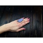 Inel reglabil statement masiv cu agata violet naturala 6A fotografia produsului View 5 S