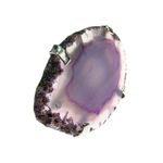 Inel reglabil statement masiv cu agata violet naturala 8A fotografia produsului View 2 S
