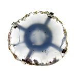 Inel reglabil statement masiv cu agat bleu natural fotografia produsului