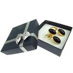 Set argint placat cu aur cu onix 14x10 MM fotografia produsului View 2 S
