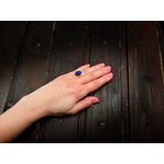 Set argint placat cu aur cu lapis lazuli 14x10 MM fotografia produsului View 5 S