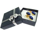 Set argint placat cu aur cu lapis lazuli 14x10 MM fotografia produsului View 3 S