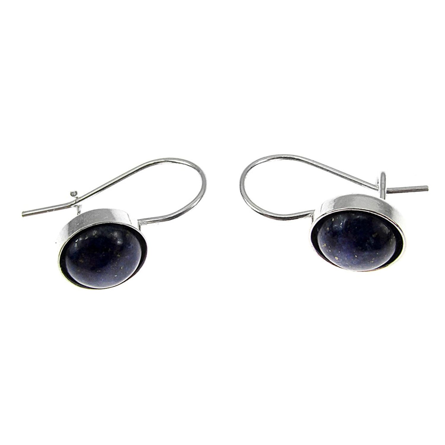 Cercei argint cu lapis lazuli natural 8 MM fotografia produsului