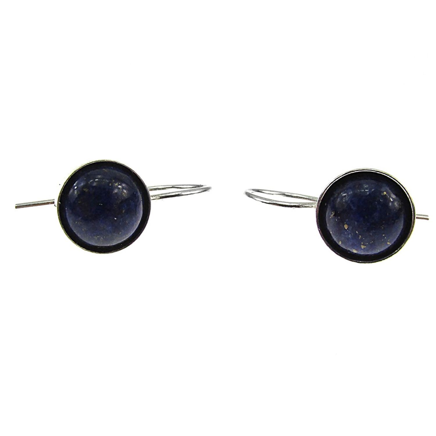 Cercei argint cu lapis lazuli natural 8 MM fotografia produsului View 4 L