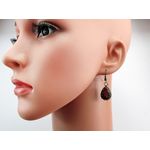 Cercei vintage bronz cu carneol natural fotografia produsului View 3 S