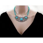 Colier statement romantic turcoaze fotografia produsului View 4 S