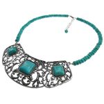 Colier statement romantic turcoaze fotografia produsului View 2 S