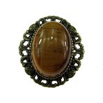Brosa bronz antic cu ochi de tigru natural fotografia produsului