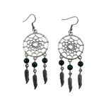 Cercei candelabru Dreamcatcher cu malachit fotografia produsului