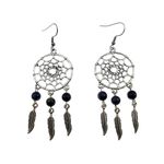 Cercei candelabru Dreamcatcher cu lapis lazuli natural fotografia produsului