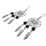 Cercei candelabru Dreamcatcher cu lapis lazuli natural fotografia produsului View 4 S