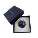 Brosa/pandantiv bronz antic cu lapis lazuli natural fotografia produsului View 4 S