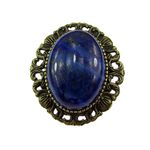 Brosa/pandantiv bronz antic cu lapis lazuli natural fotografia produsului
