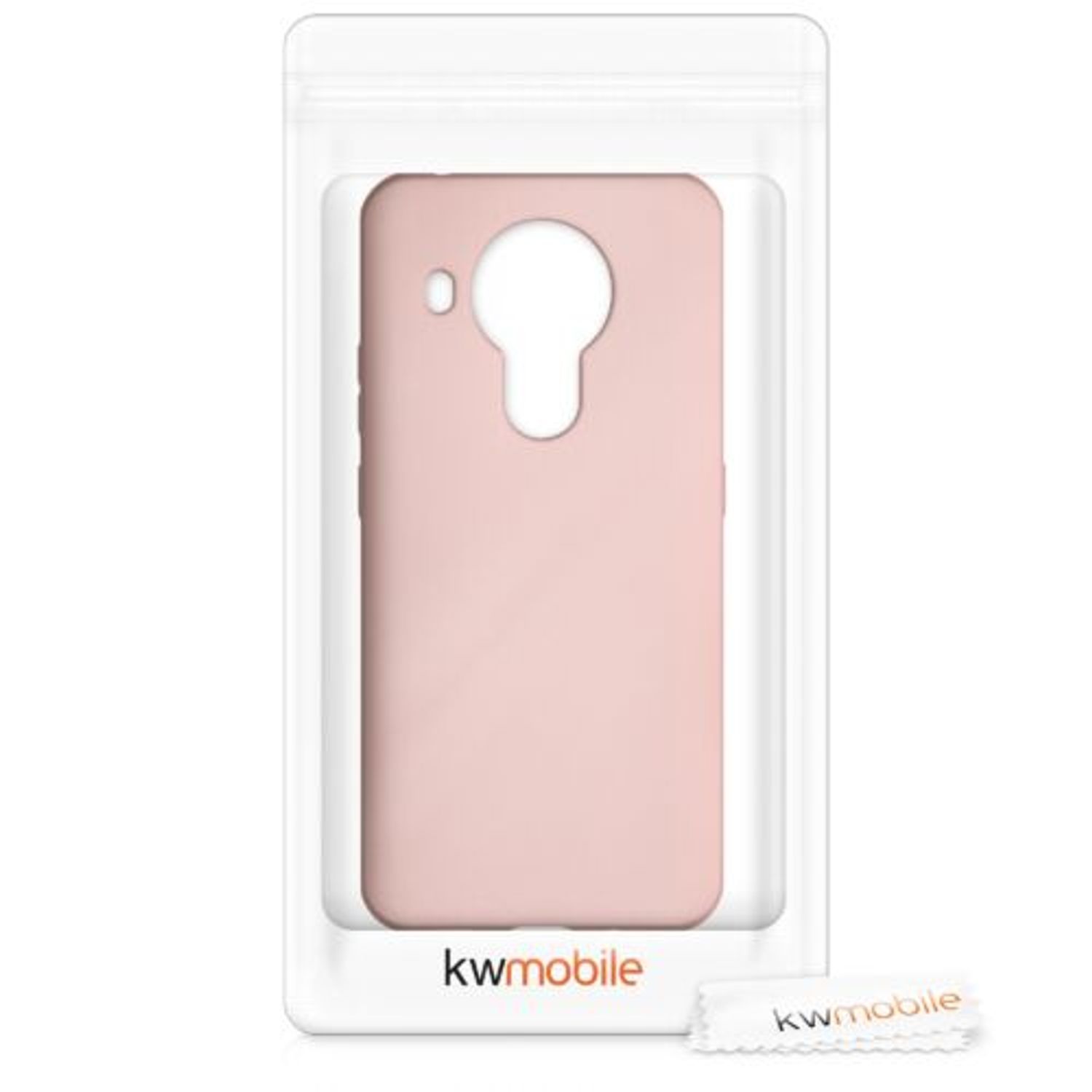 Husa pentru Nokia 5.4, Silicon, Rose Gold, 54317.31 fotografia produsului View 8 L