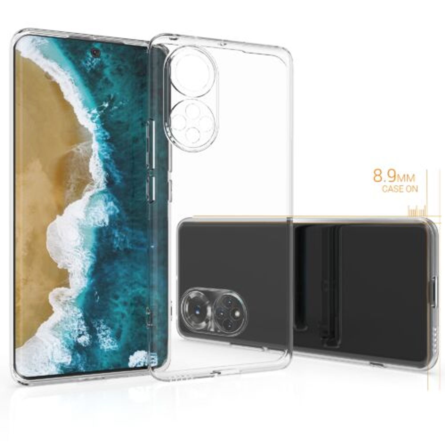 Husa pentru Honor 50, Silicon, Transparent, 55630.03 fotografia produsului View 3 L