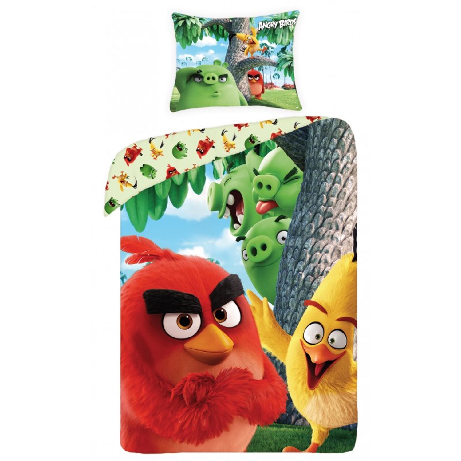 Lenjerie de pat, Angry Birds 2, 140x200 cm fotografia produsului