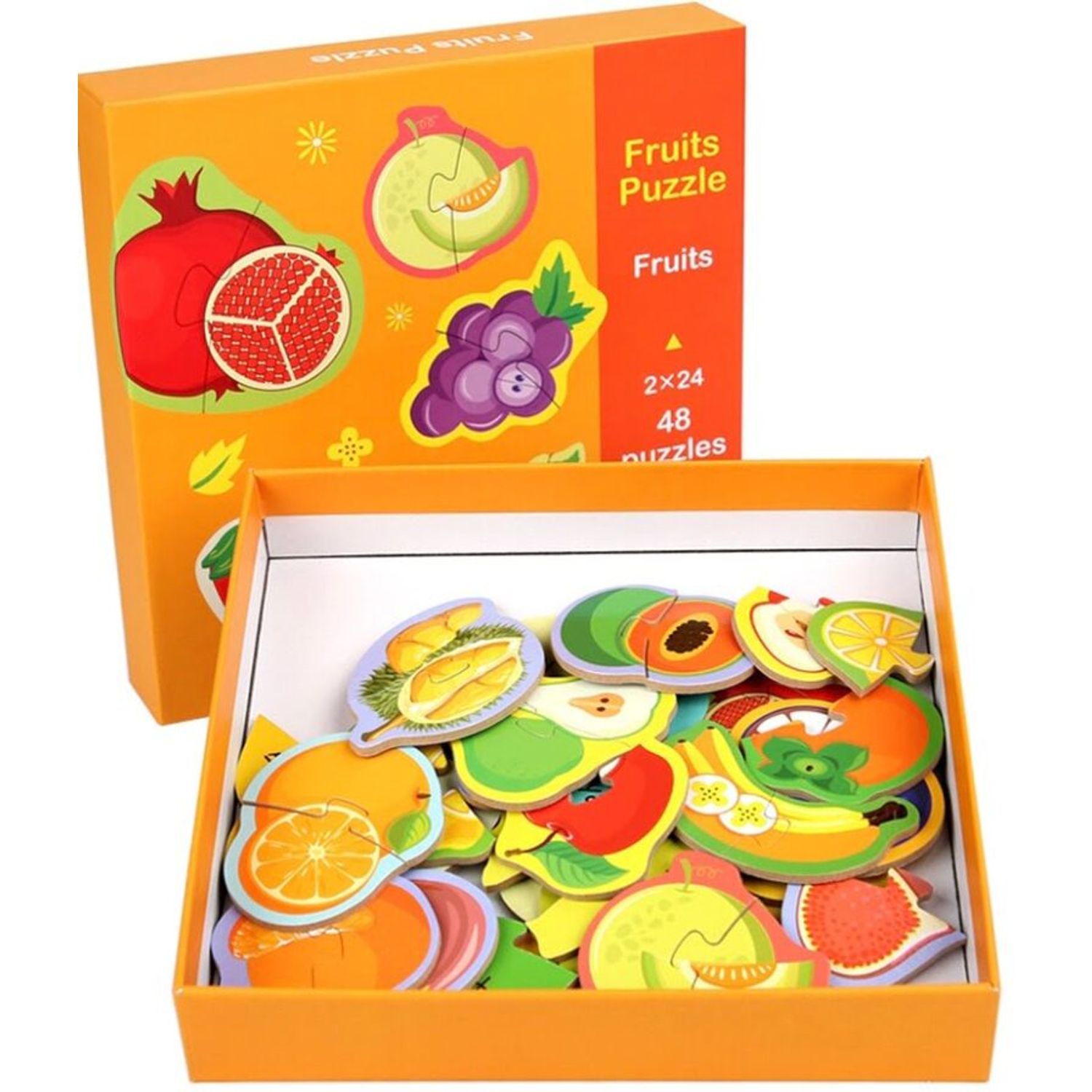 Puzzle pentru bebelusi &ndash; Fructe, 48 piese, 7Toys fotografia produsului