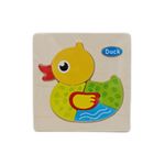 Puzzle din lemn 15x15 cm - Ratusca, 7Toys fotografia produsului
