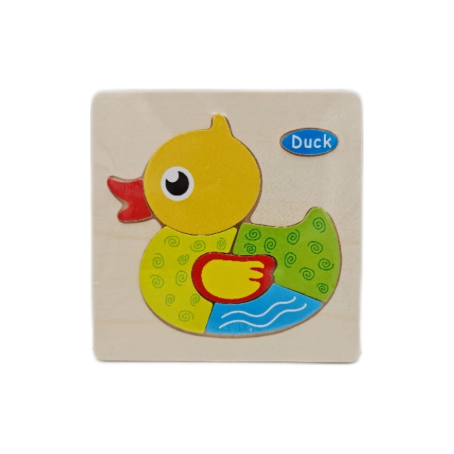 Puzzle din lemn 15x15 cm - Ratusca, 7Toys fotografia produsului
