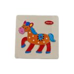 Puzzle din lemn 15x15 cm - Calut, 7Toys fotografia produsului