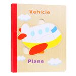 Carte 6 puzzle din lemn - Vehicule, 7Toys fotografia produsului