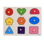 Puzzle Incastru din lemn cu forme geometrice, 7Toys fotografia produsului