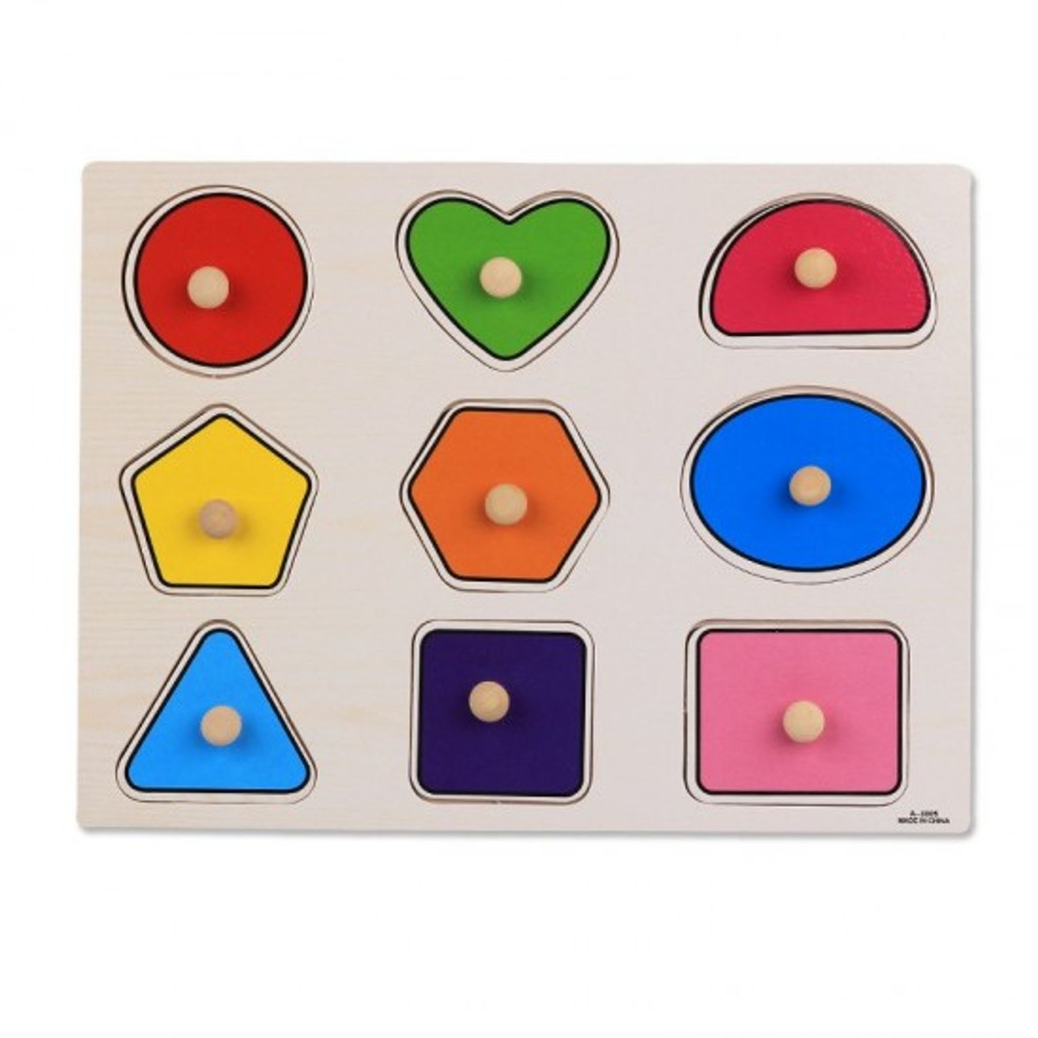 Puzzle Incastru din lemn cu forme geometrice, 7Toys fotografia produsului