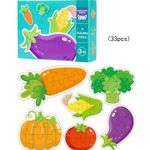 Set Puzzle din carton cu 6 Fructe, 7Toys fotografia produsului