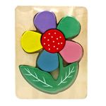 Puzzle din lemn 15 x15 cm - Floricica, 7Toys fotografia produsului