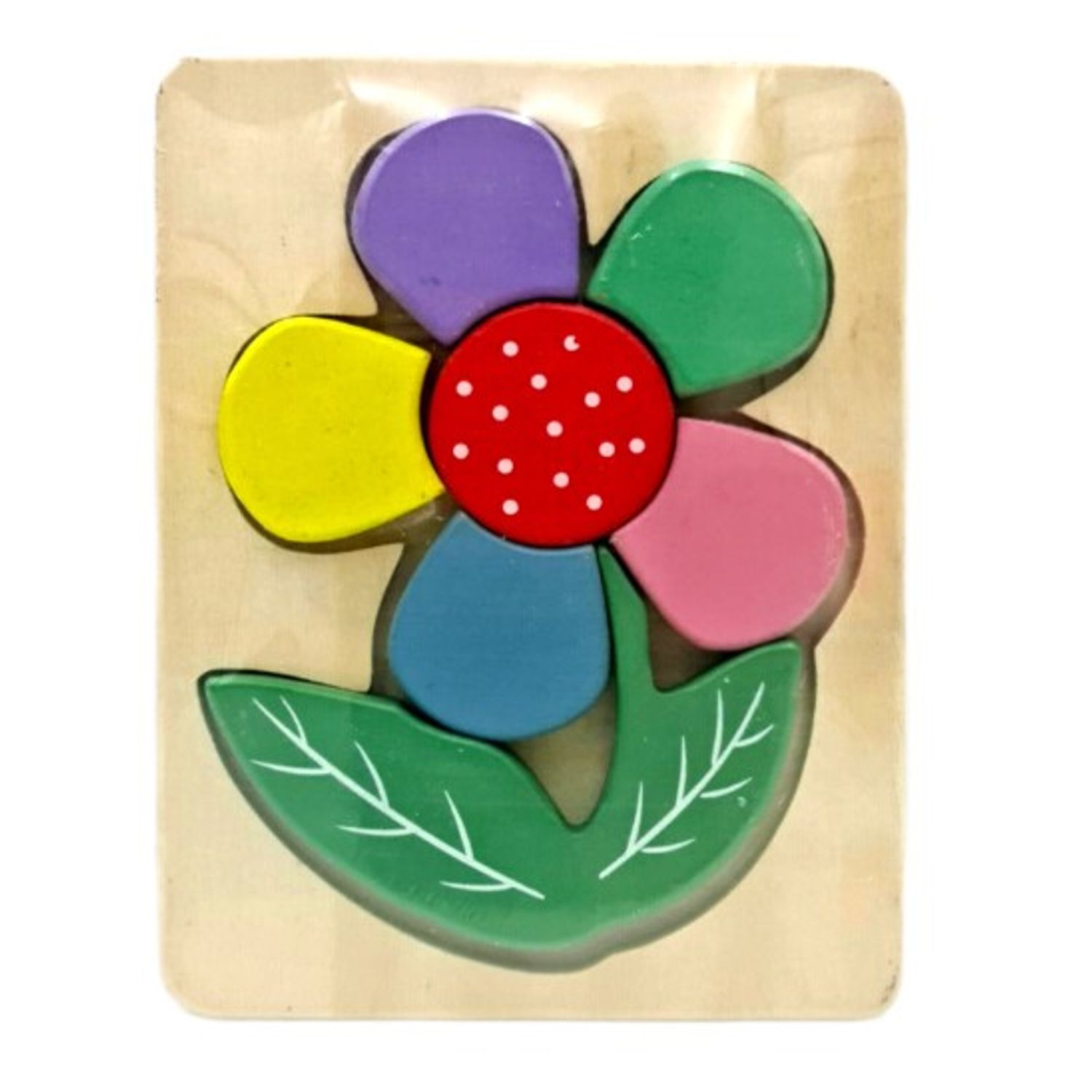 Puzzle din lemn 15 x15 cm - Floricica, 7Toys fotografia produsului