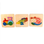 Set  3   Puzzle educativ din lemn, 7Toys fotografia produsului