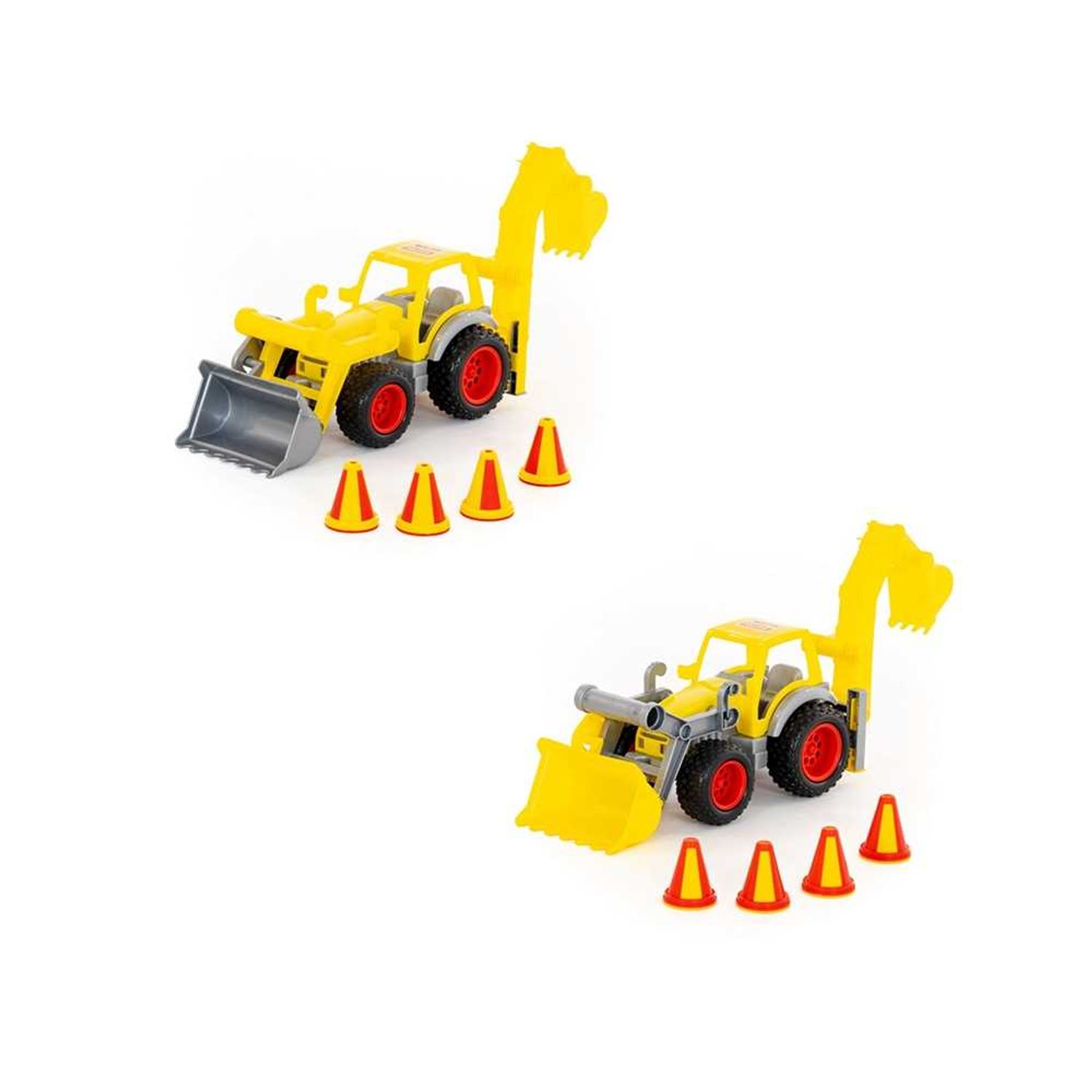 Excavator cu incarcator -38x16x22 cm, 7Toys fotografia produsului
