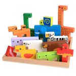 Joc Tetris Animale din Lemn 3D, 7Toys fotografia produsului