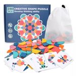 Tangram din lemn cu 180 piese, 7Toys fotografia produsului