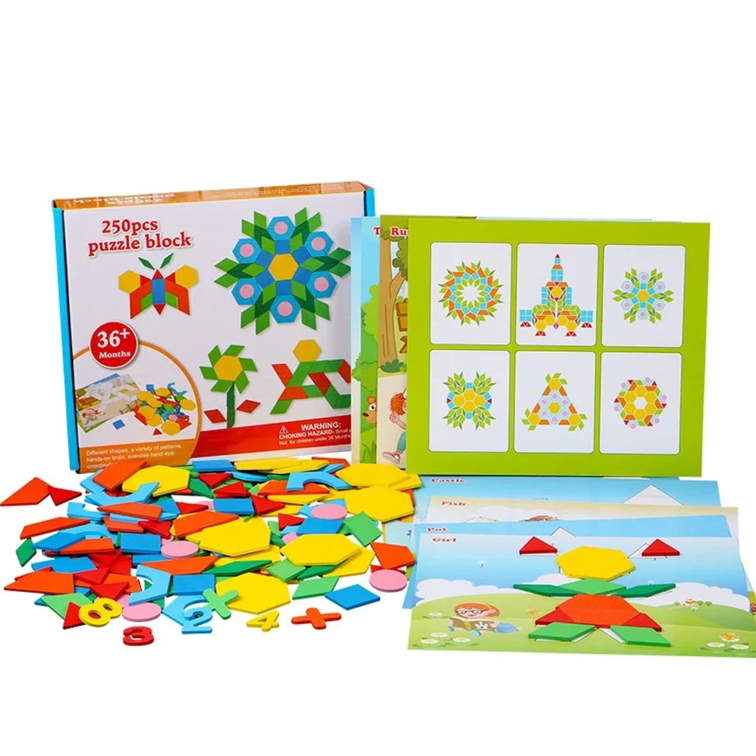 Tangram din lemn cu 250 piese, 7Toys fotografia produsului