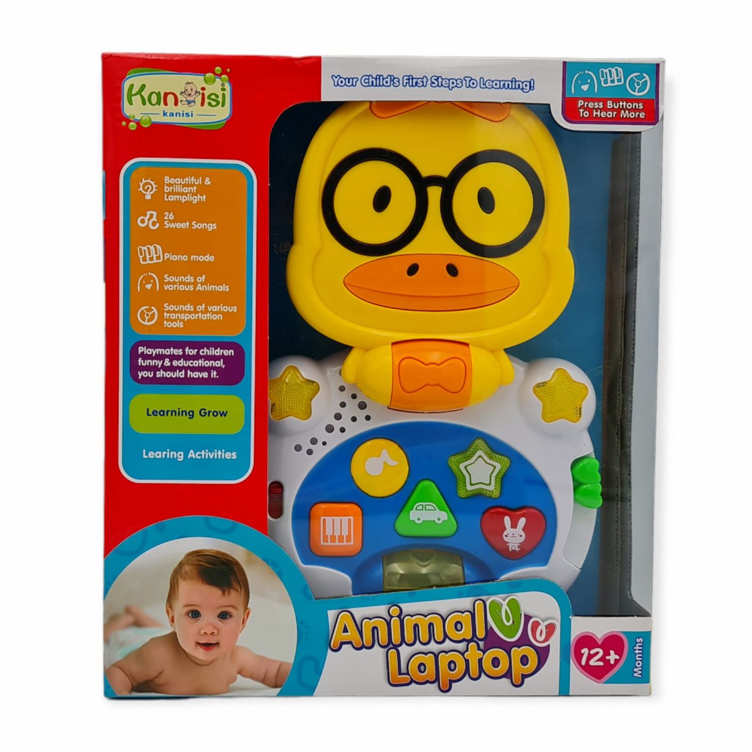 Laptop interactiv, jucarie bebe - Ratusca, 7Toys fotografia produsului