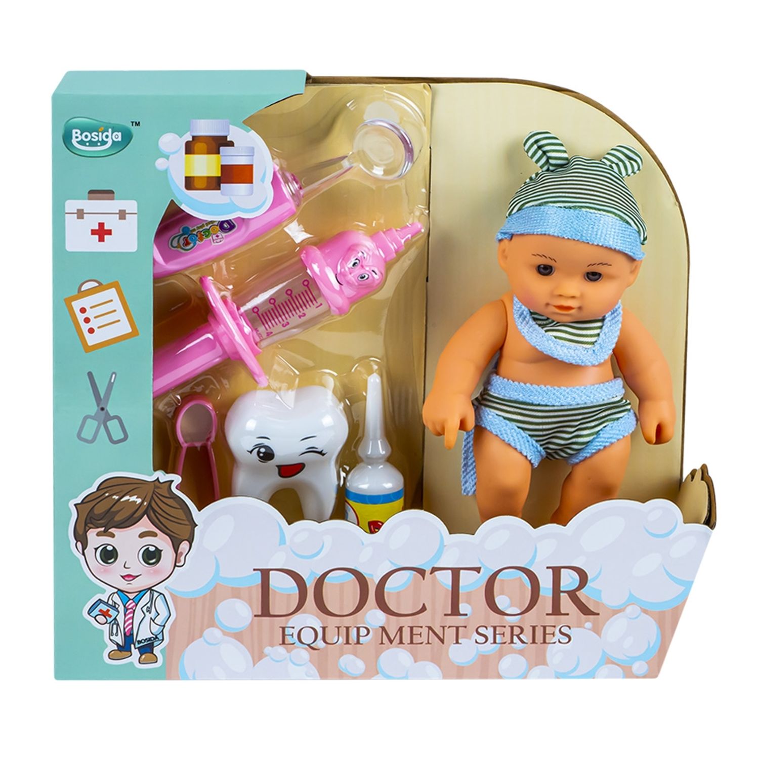 Bebelus cu accesorii doctor, 7Toys fotografia produsului