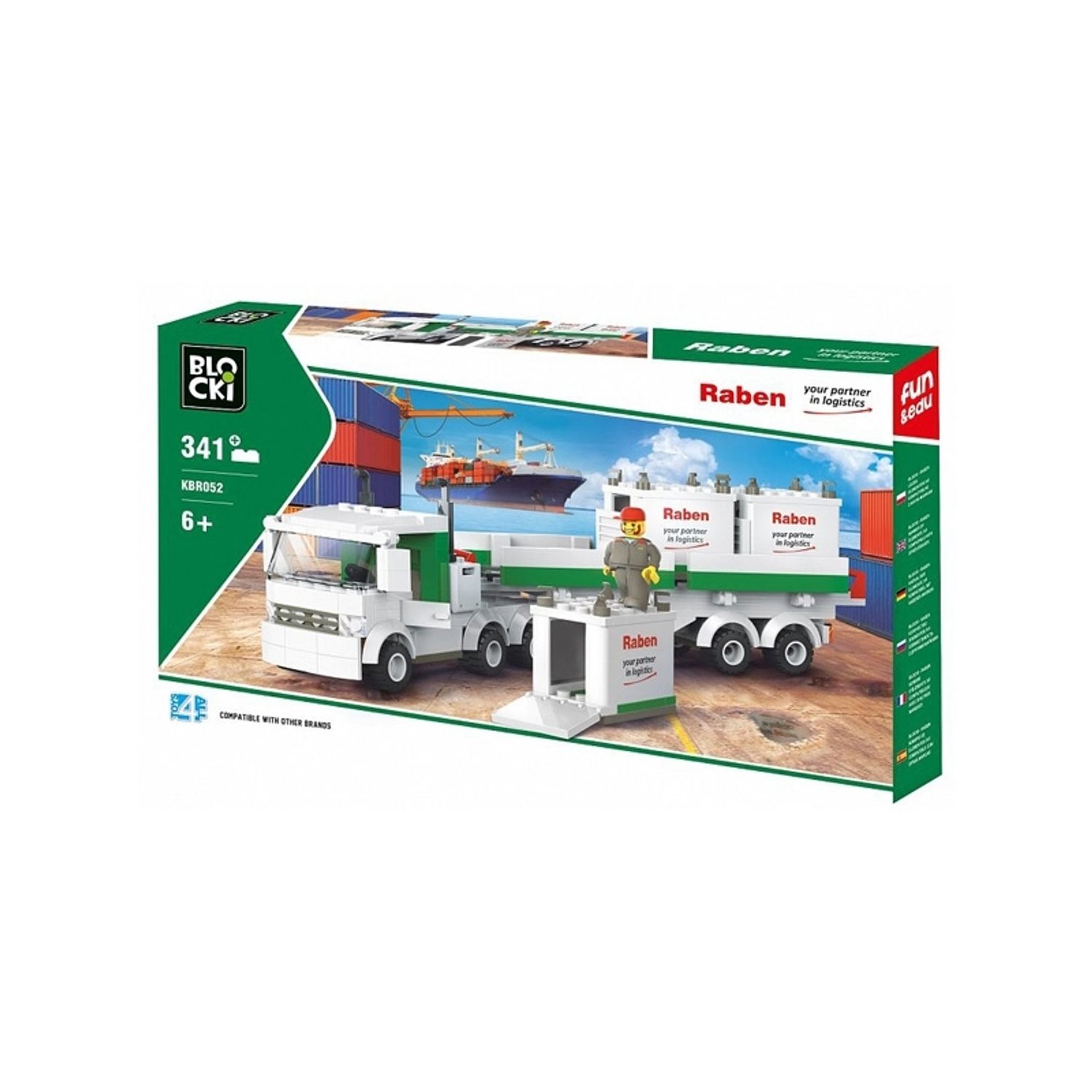 Joc constructii, Tir+containere, 343 piese, 7Toys fotografia produsului