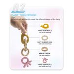 Jucarie dentitie bebelusi in forma de Caracatita/Balena, silicon, aplicator gel gingival, mov fotografia produsului View 4 S