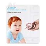 Jucarie dentitie bebelusi in forma de Caracatita/Balena, silicon, aplicator gel gingival, mov fotografia produsului View 3 S