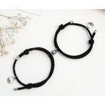 Set bratari cuplu cu magnet, tip sfoara, negru fotografia produsului View 4 S