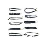 Set 11 colier choker elegant, stiluri multiple, negru fotografia produsului