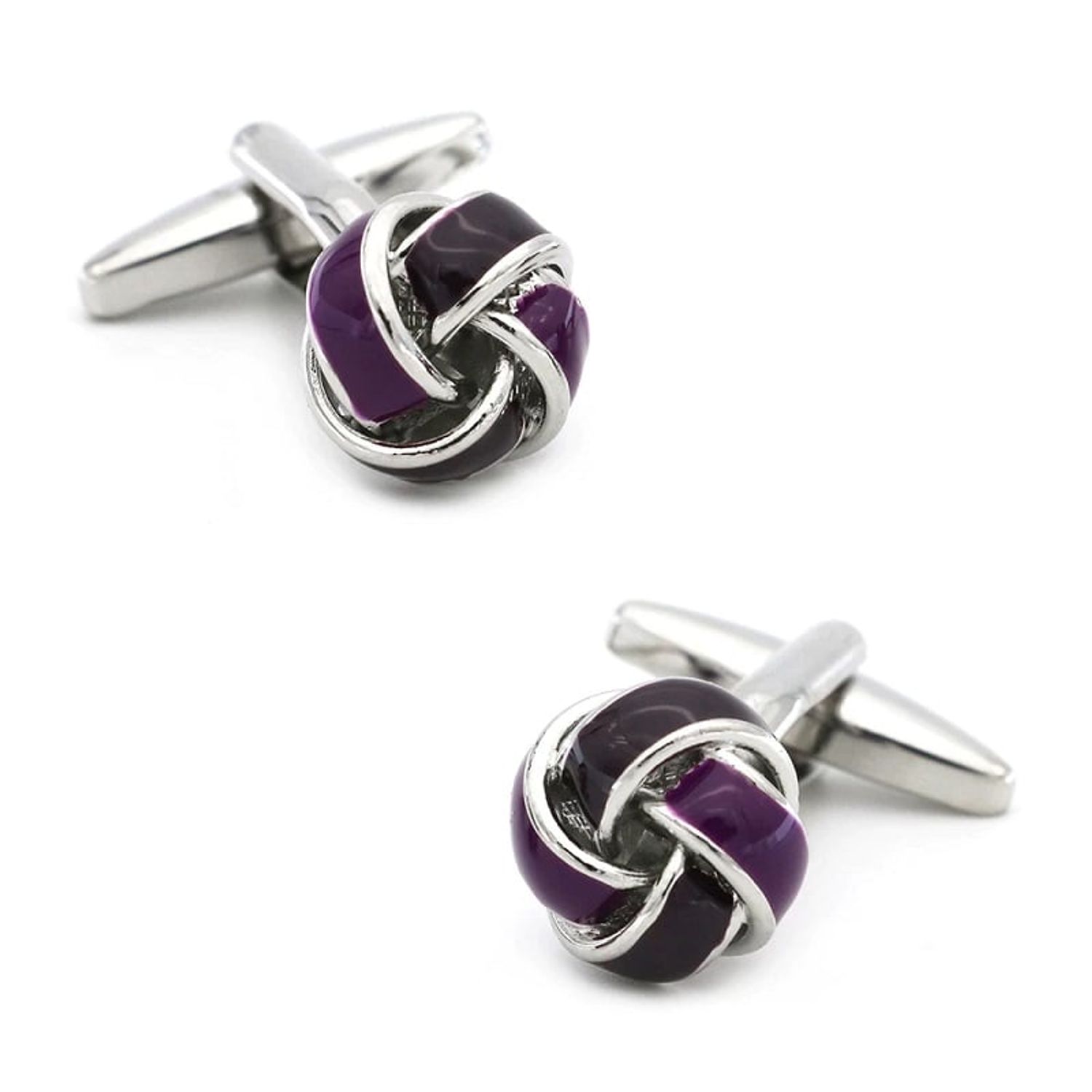Set Butoni camasa, Purple Knot fotografia produsului View 2 L